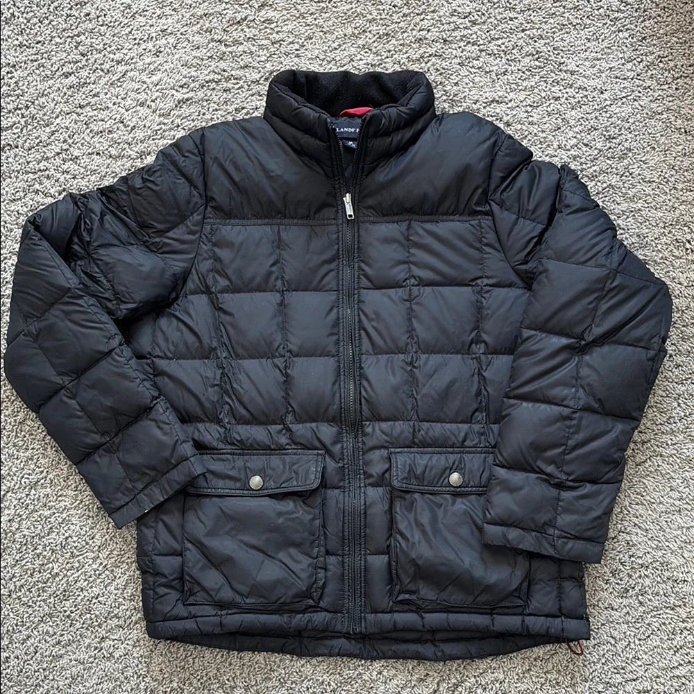 Land’s End Men's Black Quilted Puffer Jacket
